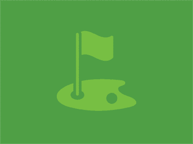 Image of a golf hole on a green background