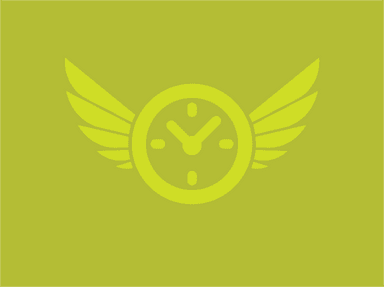 Clock with wings to symbolize making time fly