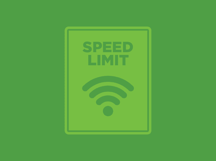 A speed limit sign with a WiFi symbol