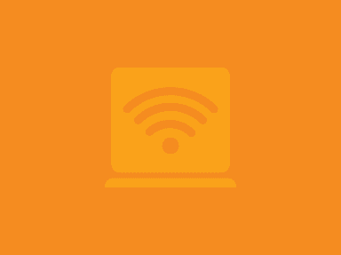 Image of a wireless home internet device with a WiFi symbol in it