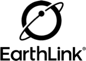 square EarthLink logo - black and white