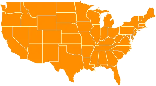 Map of the United States showing EarthLink internet coverage